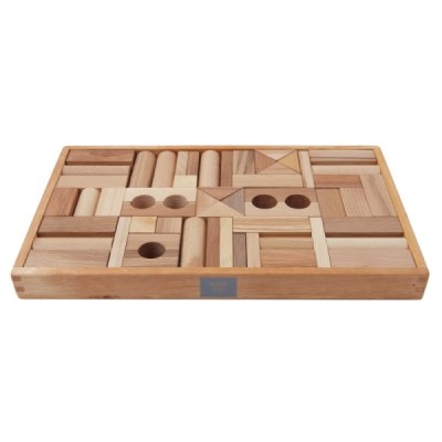 NATURAL BLOCKS IN TRAY - 54 PCS